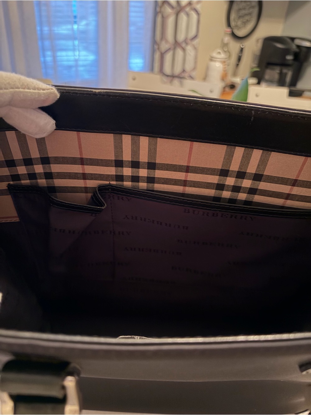 Burberry Black Structured Vintage Tote Bag/Briefcase - Picture 15 of 16
